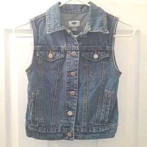 Old Navy Girls Denim Vest Size 10-12